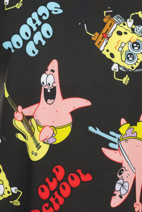 FUNSCRUBS SpongeBob Cool Women's 2-Pocket STRETCH V-Neck Print