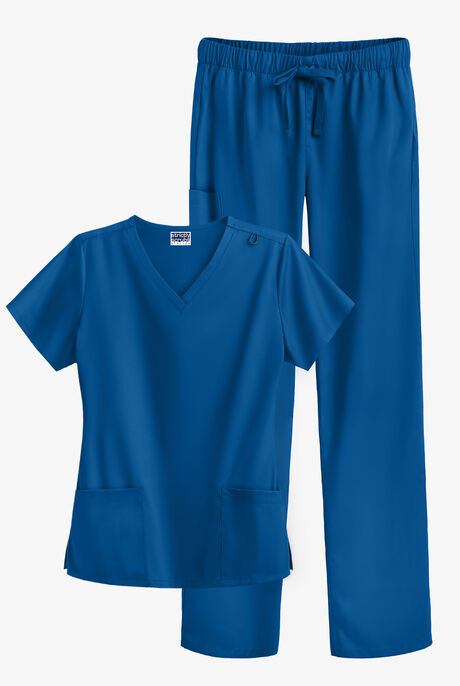 Conjunto de uniforme médico Strictly Scrubs Value STRETCH con 4 bolsillos para mujer