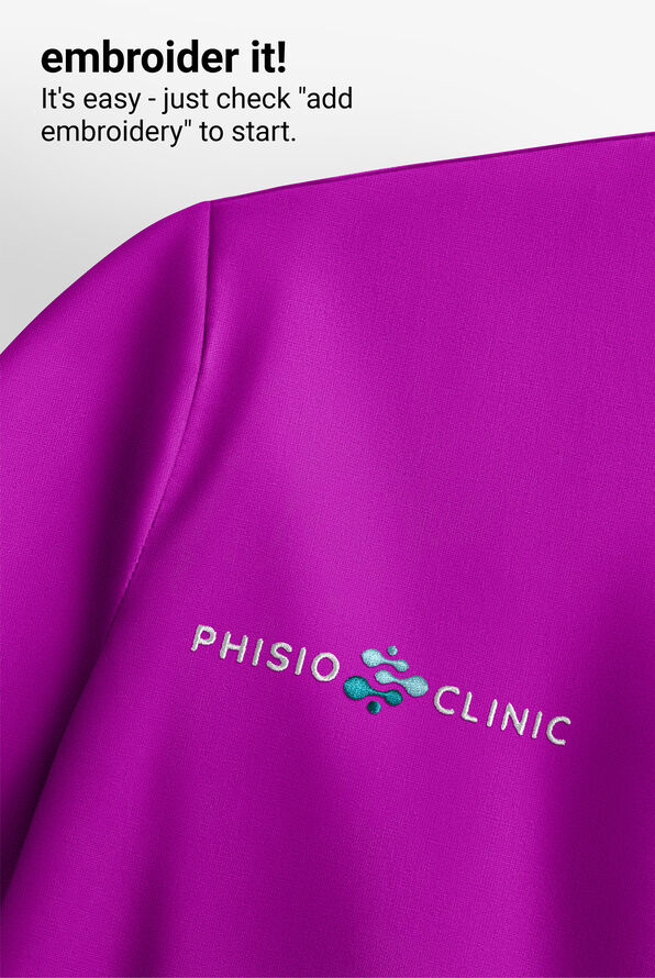 UA Exclusive Cherokee Workwear Revolution Women's 2-Pocket STRETCH Mesh Trim V-Neck Scrub Top - Pink Azalea - 5