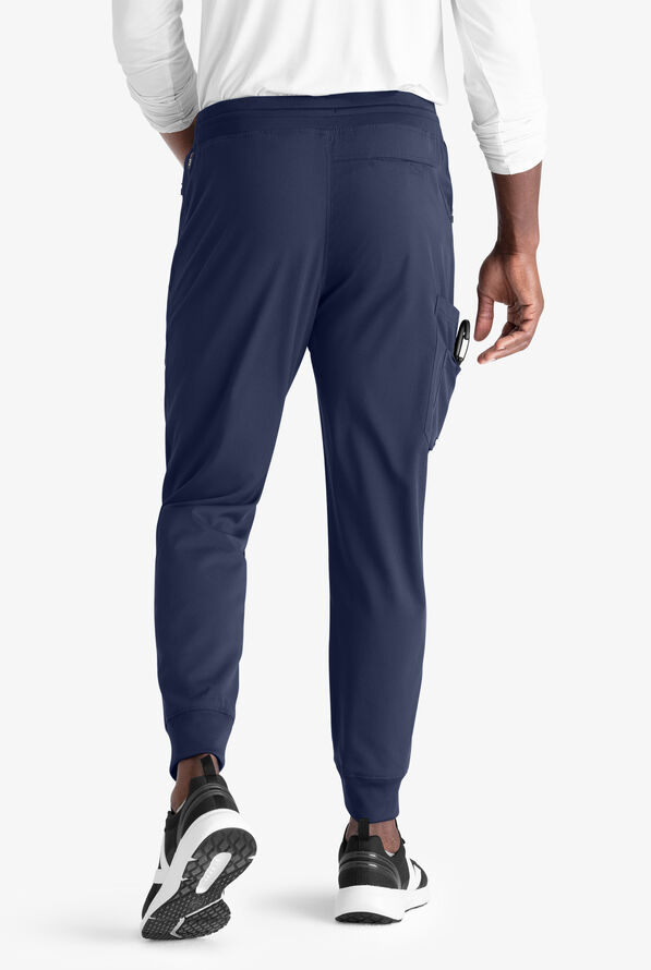 Grey's Anatomy by Barco Spandex STRETCH Murphy Men's 5-Pocket Cargo Jogger Scrub Pants - Indigo - 3