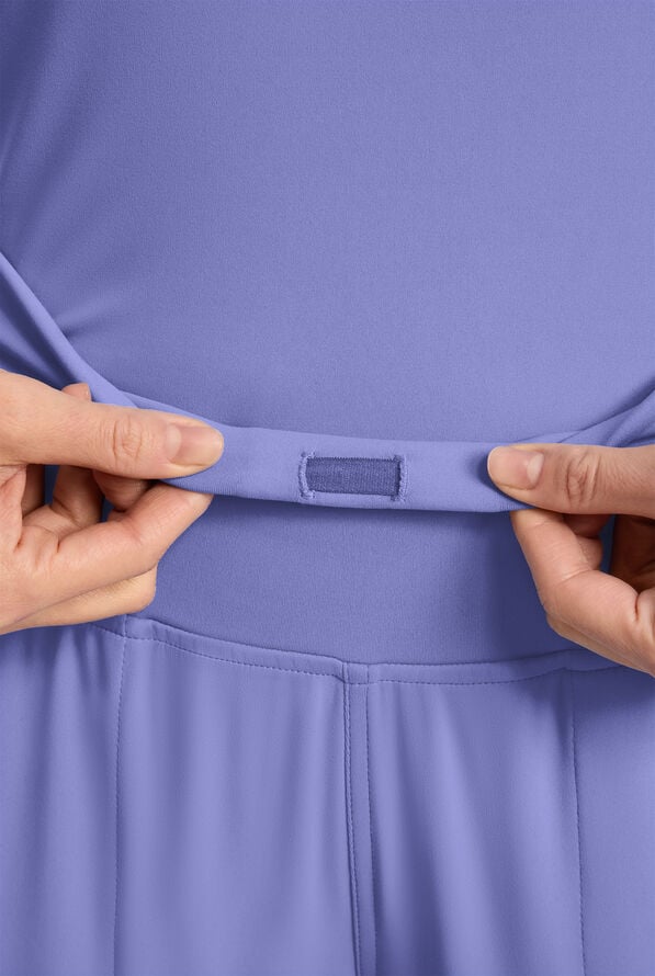 Cherokee Achieve Women's 5-Pocket STRETCH Cargo Jogger Knit Scrub Pants - Ceil Blue - 3