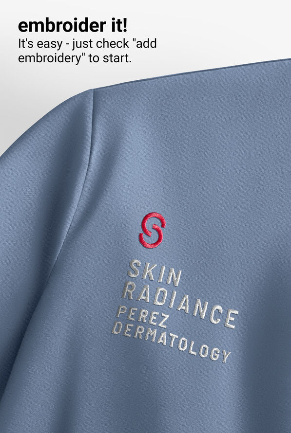 Carhartt FLD & RSCU Rugged Flex Women's 4-Pocket STRETCH V-Neck Scrub Top - Rolling Thunder - 7