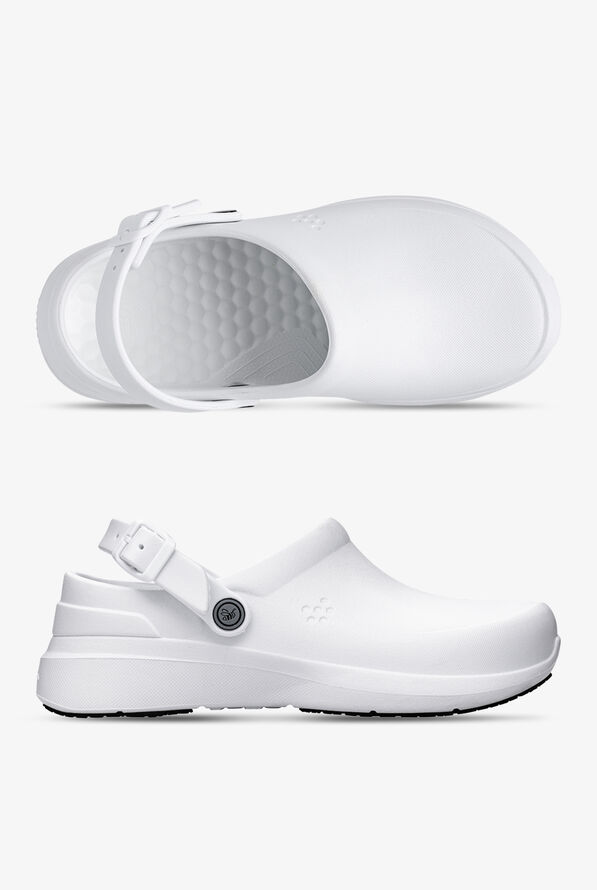 Joybees Work Unisex White Black Clogs - null - 1