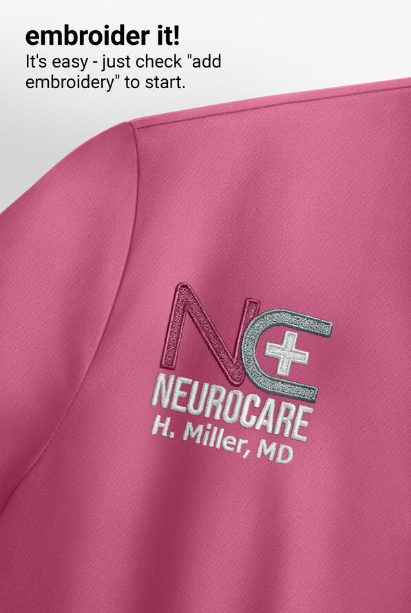 Blusa m&eacute;dica Butter-Soft STRETCH con cuello en V y 2 bolsillos para mujer - Berry Haze - 6