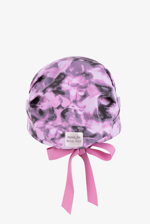 Healing Hands Abstract Bliss Watercolor Women's Bouffant Print Scrub Hat - null - 2