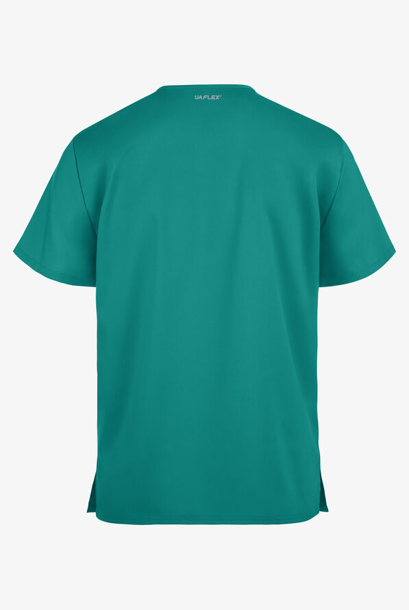 UA Flex2 Unisex 5-Pocket V-Neck STRETCH Scrub Top - Teal - 3