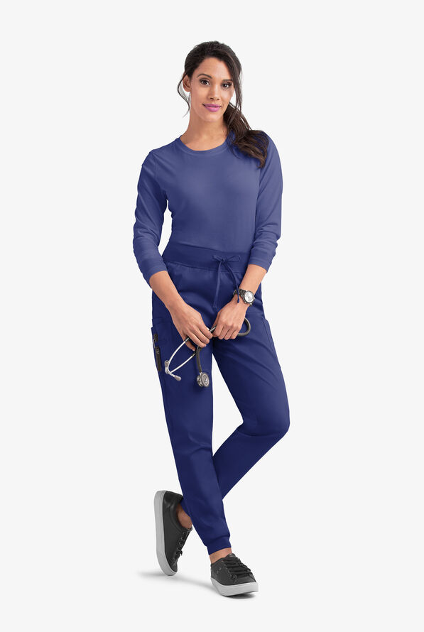 Butter-Soft STRETCH Women's 5-Pocket Cargo Jogger Scrub Pants - Tall - Galaxy - 3