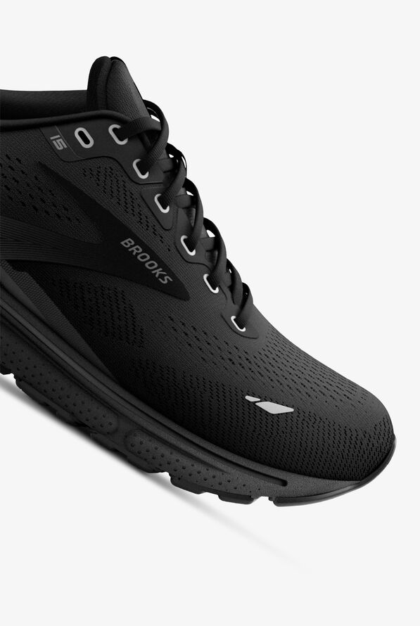 Zapatillas deportivas de enfermería Brooks Ghost 15 Black con cordones para mujer - Black - 3