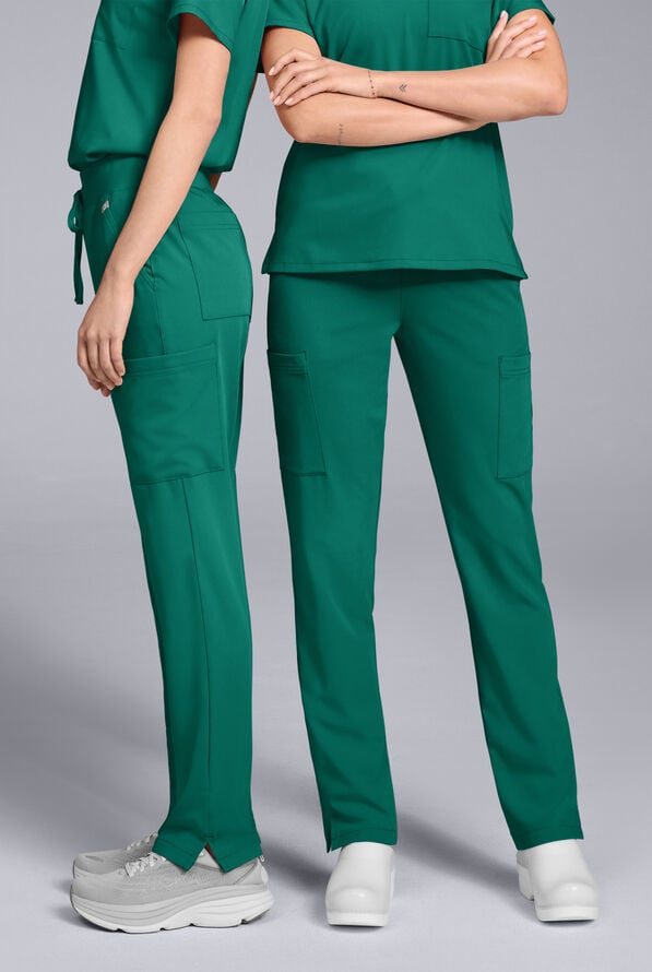 Hypothesis Women's Base 7-Pocket Straight Leg Cargo Scrub Pant - Hunter - 3