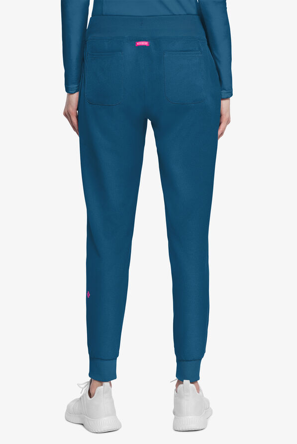 Med Couture Amp Women's 6-Pocket STRETCH Jogger Scrub Pant - Caribbean Blue - 4