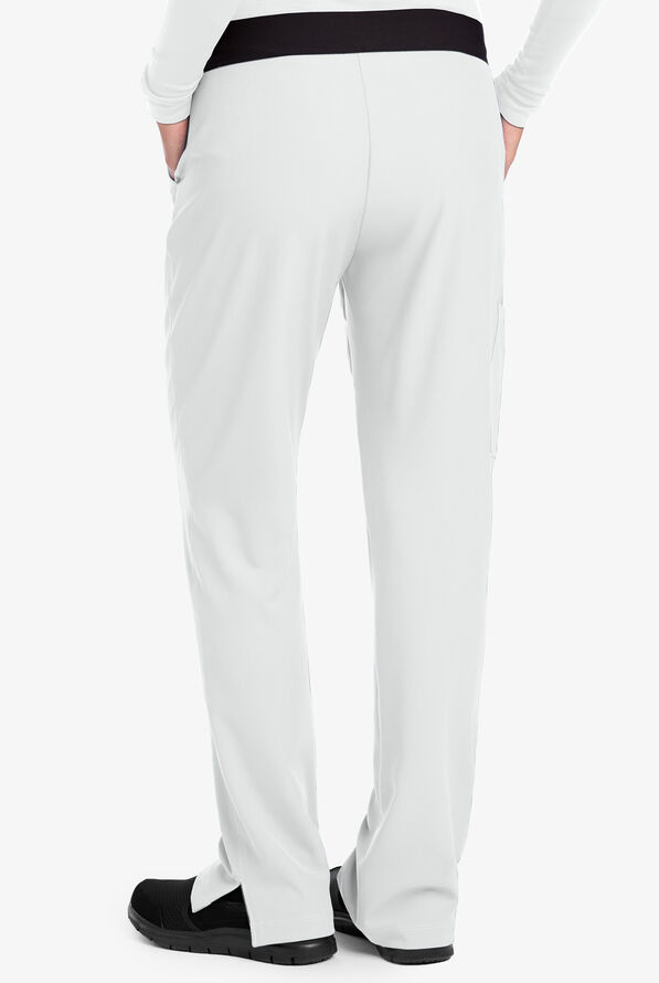 Pantalón médico Skechers Vitality estilo cargo con 3 bolsillos para mujer  - White - 2