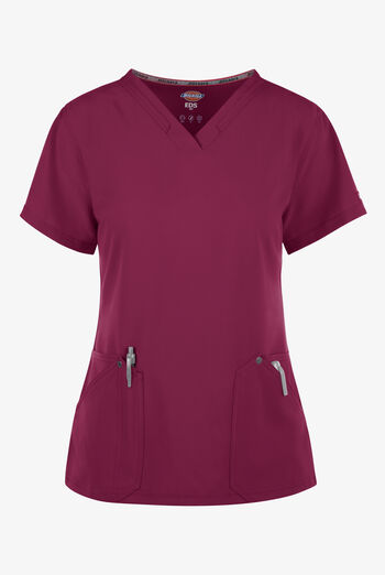 Blusa m&eacute;dica Dickies EDS NXT con cuello en V y 4 bolsillos para mujer