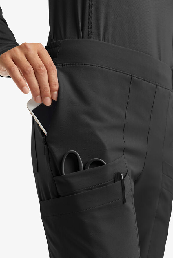 Butter-Soft Women's Cargo 8-Pocket Jogger Scrub Pants **Slightly IRREGULAR**&nbsp; - Petite - Black - 6