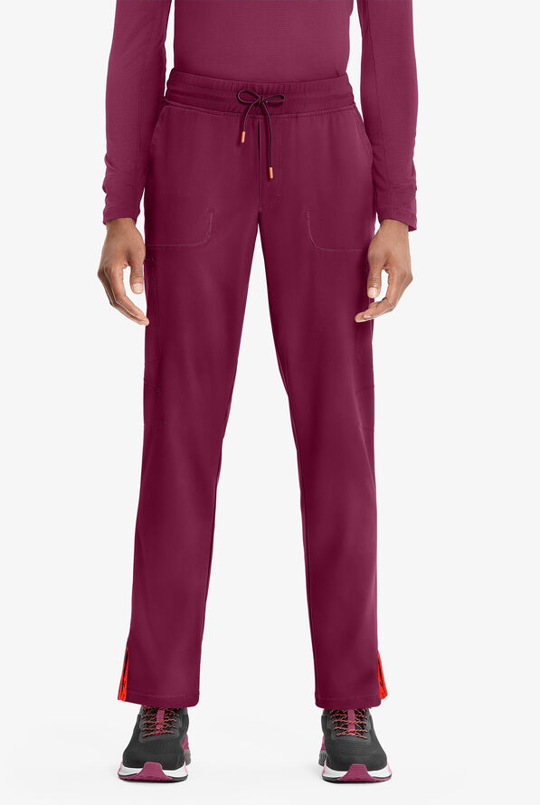 Pantalón médico Infinity GNR8 STRETCH estilo cargo con piernas rectas y 6 bolsillos - Wine - 1