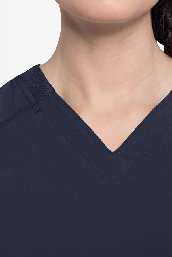 Infinity Women's 2-Pocket STRETCH V-Neck Scrub Top - Navy - 4