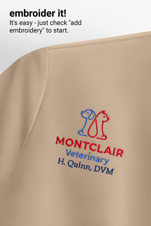 Cherokee Workwear Revolution Men's 3-Pocket STRETCH V-Neck Scrub Top - Khaki - 5