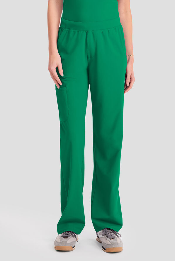 Infinity PURSUIT Women's 4-Pocket STRETCH Straight Leg Scrub Pant - Retro Green - 1