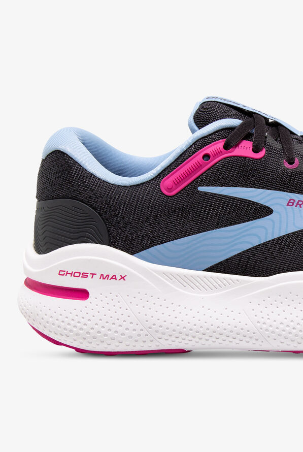 Brooks Women's Ghost Max Ebony/Open Air/Lilac Rose Athletic Lace Up Nursing Shoes - null - 4