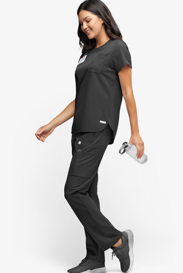 Pantalón médico ReSurge Topaz con cordón ajustable y 11 bolsillos para mujer - Black - 4