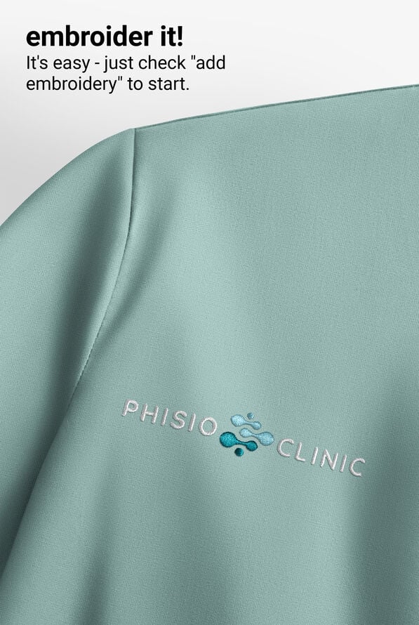 Blusa m&eacute;dica Healing Hands Purple Label Journey STRETCH con cuello mao y 2 bolsillos para mujer - Rain Water - 7