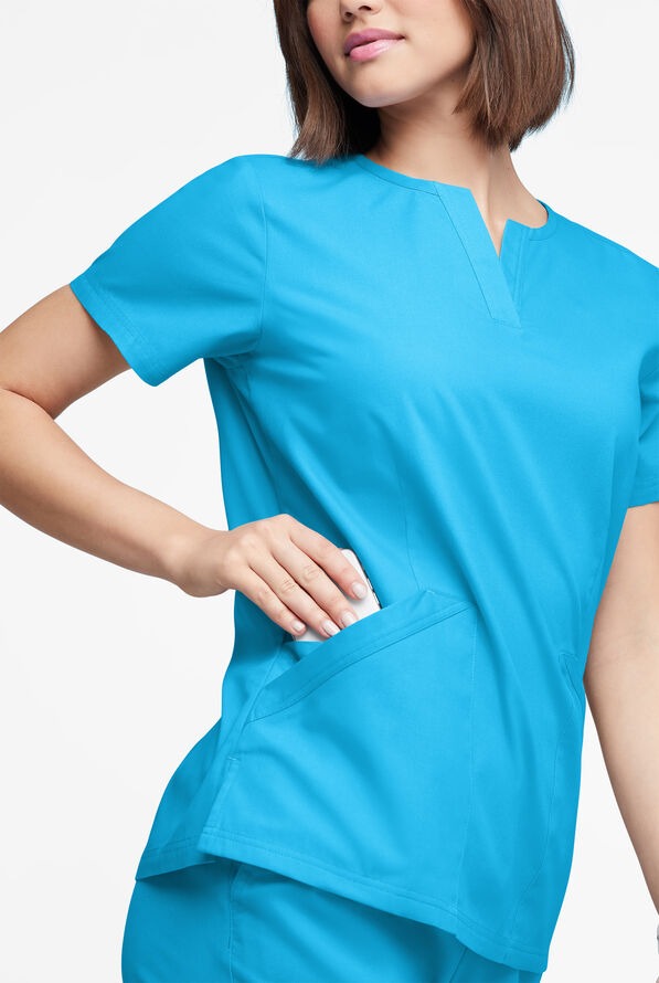 ButterSoft Originals Women's 4Pocket Notch Neck Scrub Top, Fashion Scrubs