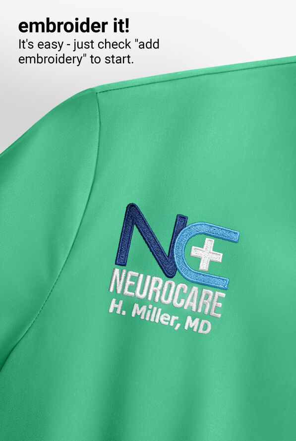 Blusa m&eacute;dica unisex reversible Fashion Seal 100% Cotton con 1 bolsillo - Jade - 2