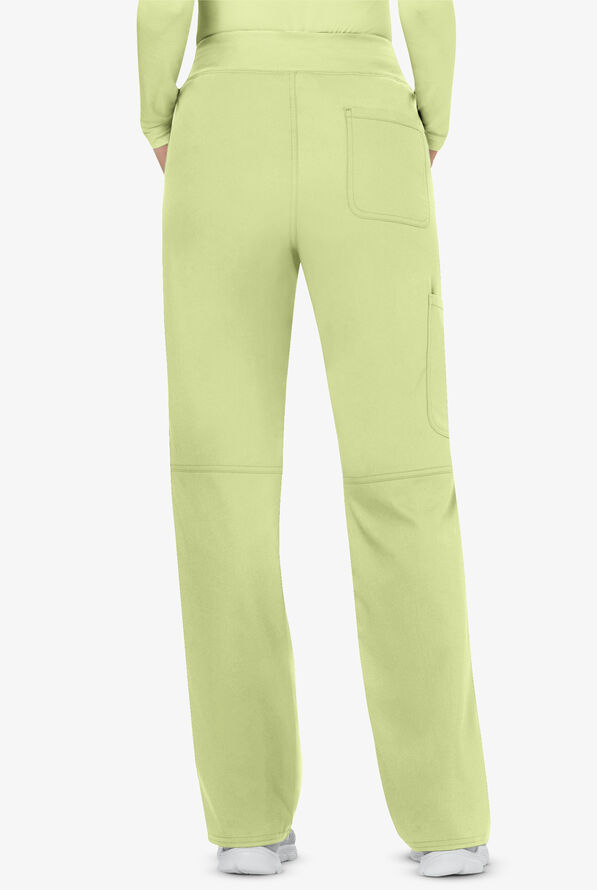 Cherokee Workwear Revolution Women's 4-Pocket STRETCH Pull-On Cargo Scrub Pants - Celery Green - 3