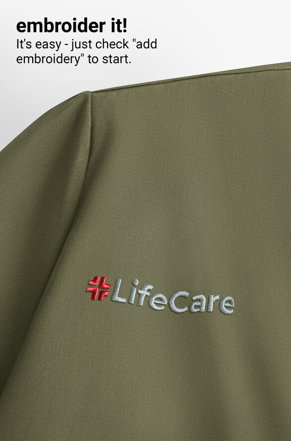 Blusa m&eacute;dica Carhartt Cross-Flex Force STRETCH con paneles de tejido y 1 bolsillo para mujer - Olive - 4