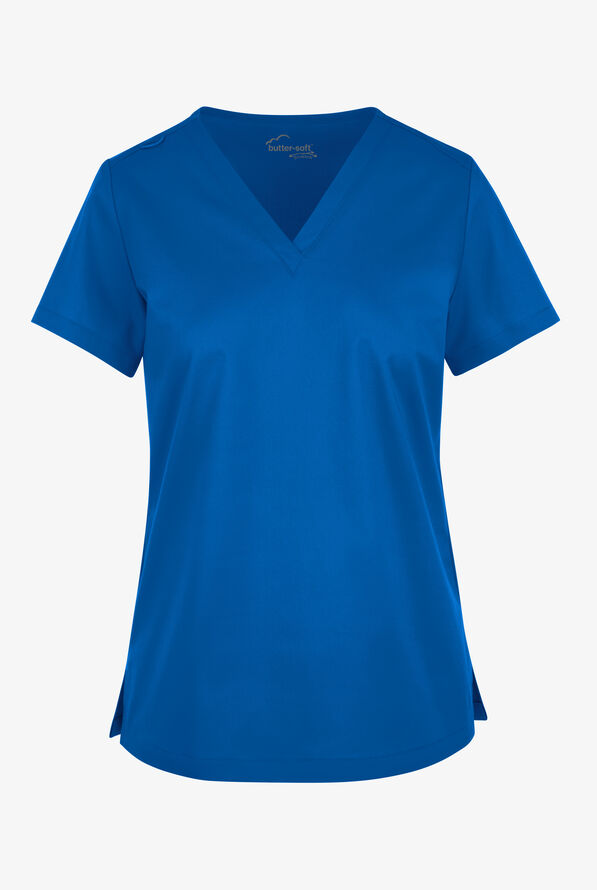 Blusa médica UA Butter-Soft STRETCH con cuello en V para mujer - Royal - 1