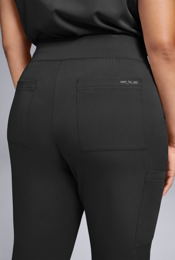 Hypothesis Women's Base 6-Pocket Jogger Scrub Pant - Jet Black - 5