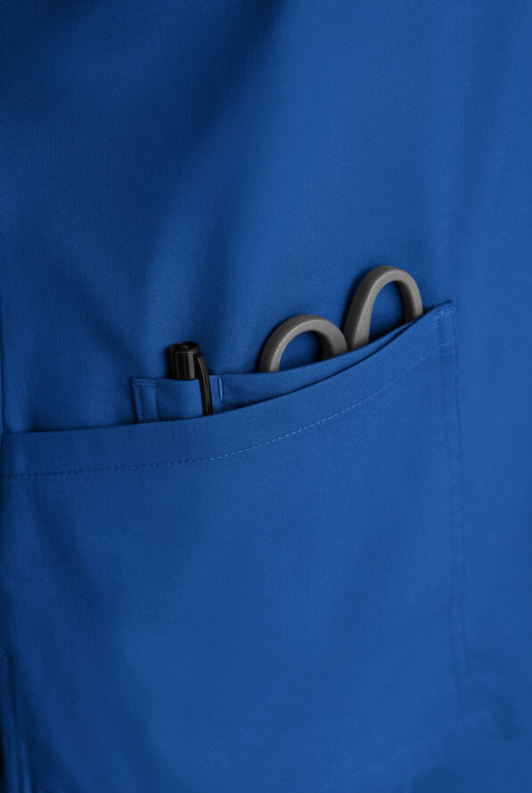 Butter-Soft STRETCH Women's 5-Pocket 3/4" Sleeve V-Neck Scrub Top - Royal - 5