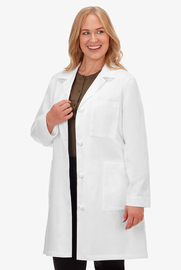 White Swan Meta Women's 38" 5-Pocket Lab Coat - White - 3