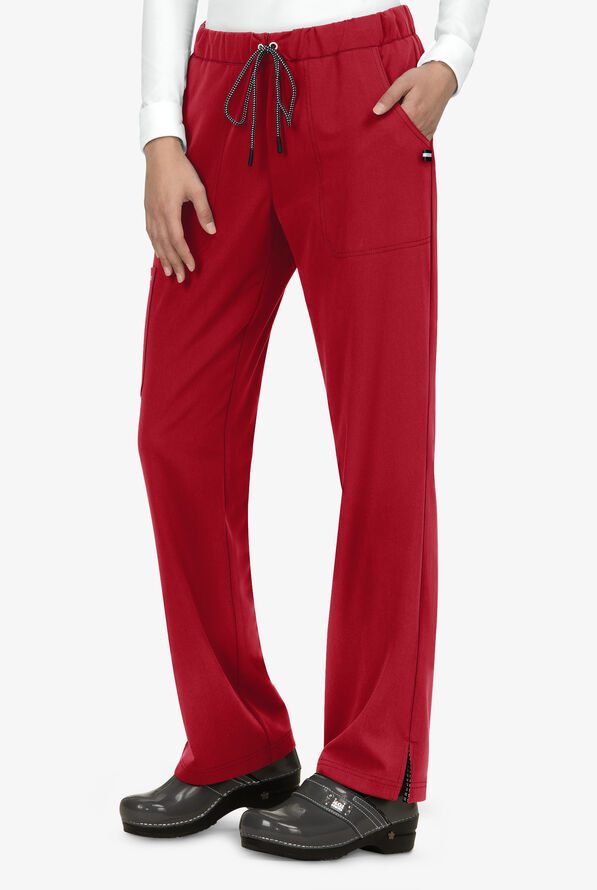 koi Next Gen Everyday Hero Women's 5-Pocket STRETCH Drawstring Cargo Scrub Pant - Ruby - 1