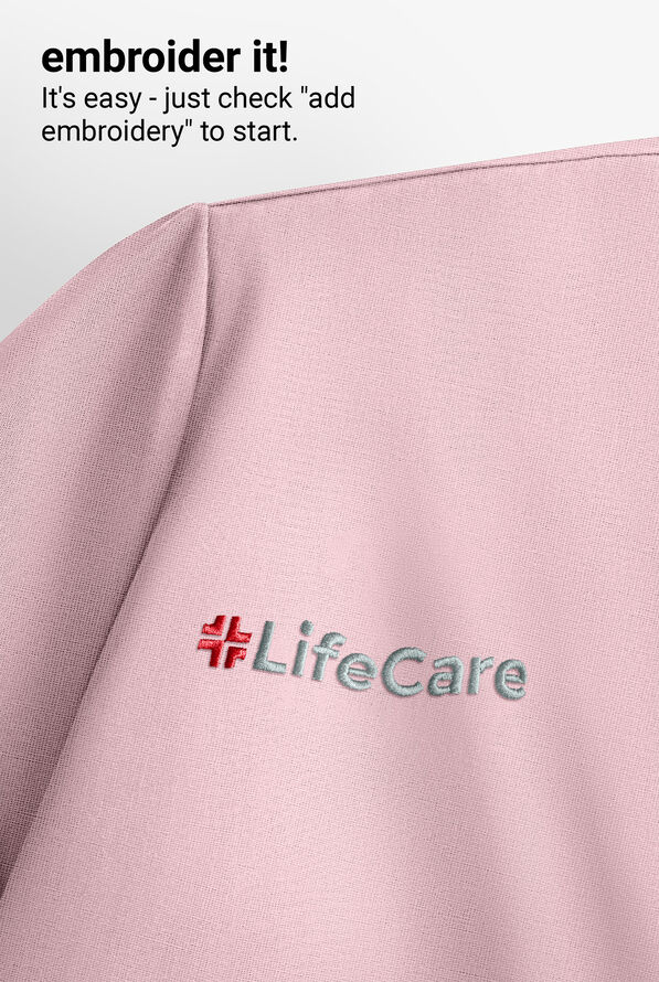 Advantage STRETCH Men's 4-Pocket V-Neck Scrub Top - Light Pink - 7