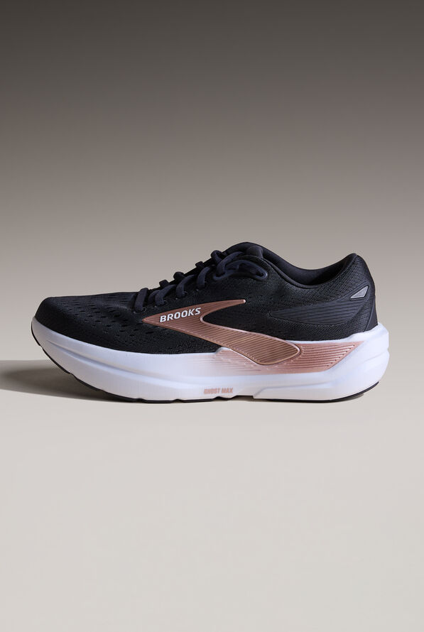 Zapatillas deportivas Brooks Ghost Max 3 Black/Black/Rose Gold con cordones para mujer - null - 1