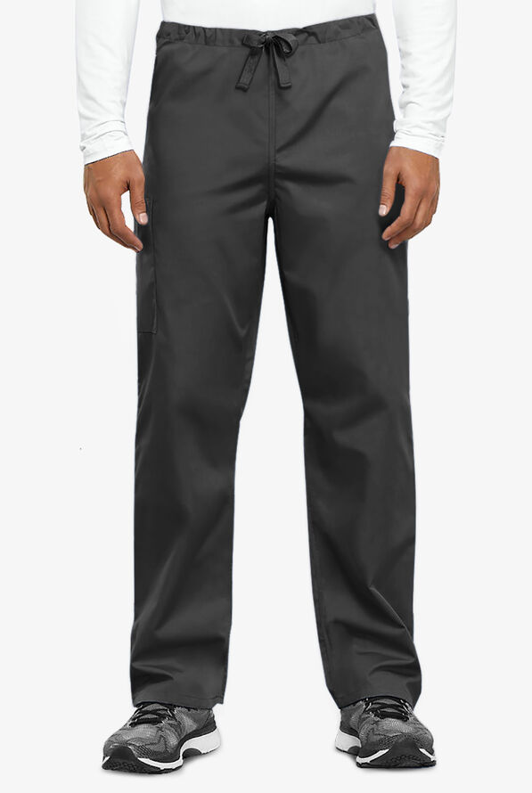 Cherokee Workwear Unisex 3-Pocket Drawstring Scrub Pants - Black - 1