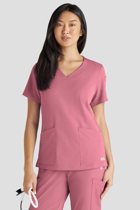 ReSurge Ruby Women's 5-Pocket Curved V-Neck Top
