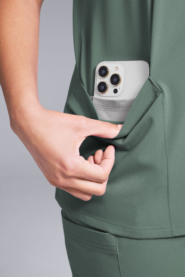 Hypothesis Women's Base 3 Pocket V-Neck Scrub Top - Olive - 6