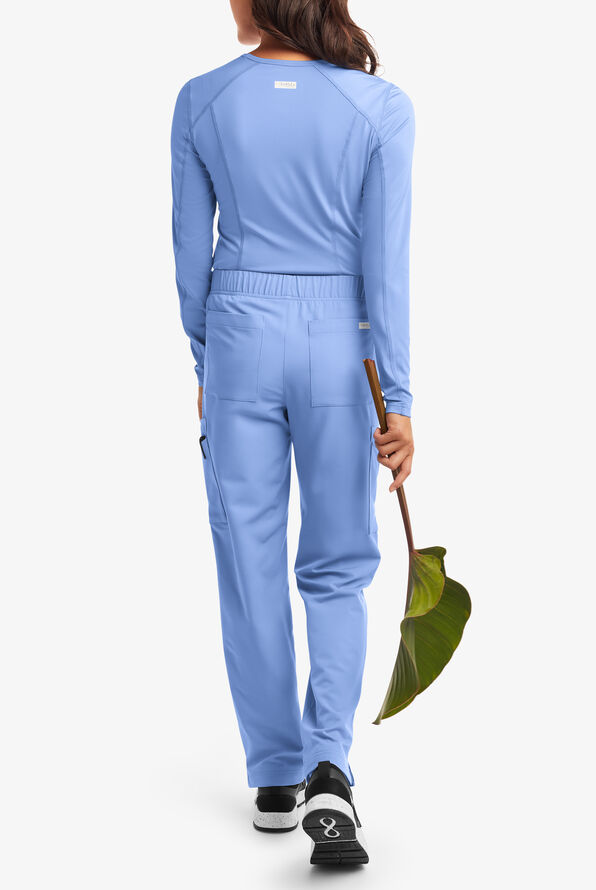 Butter-Soft Women's 13-Pocket Cargo Scrub Pants **Slightly IRREGULAR**&nbsp; - Ceil Blue - 4