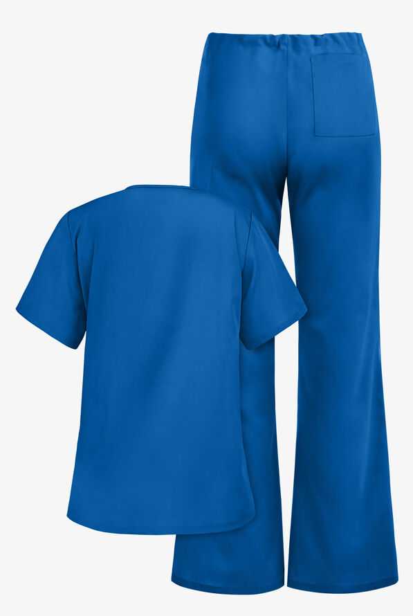 Conjunto de uniforme m&eacute;dico unisex UA Strictly Scrubs  con 6 bolsillos - Royal - 2