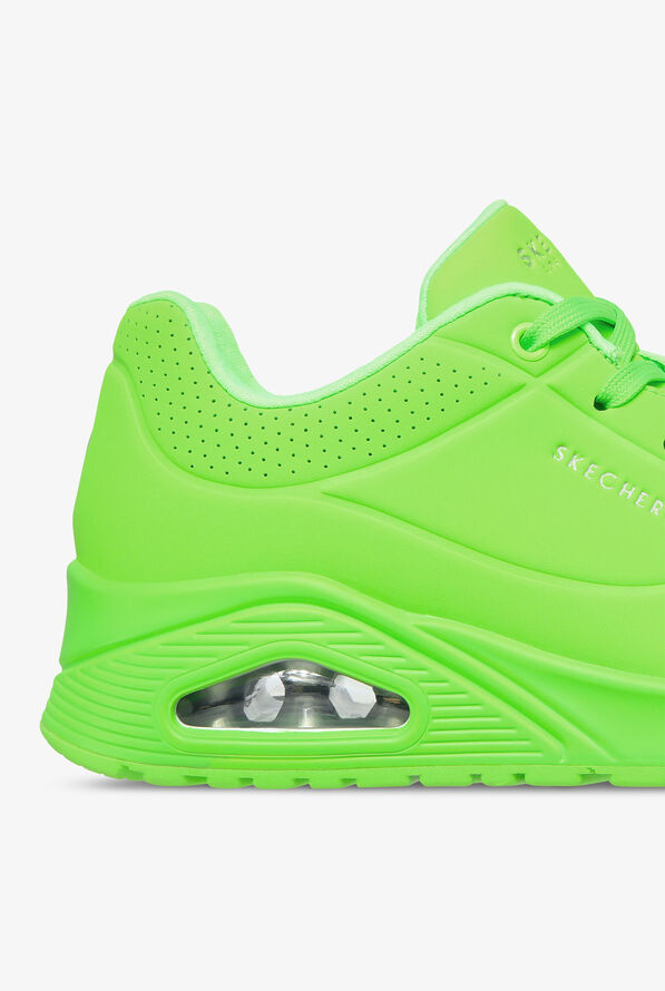 Skechers Street Women's UNO - NIGHT SHADES Lime Green Athletic Lace Up Nursing Shoes - null - 4