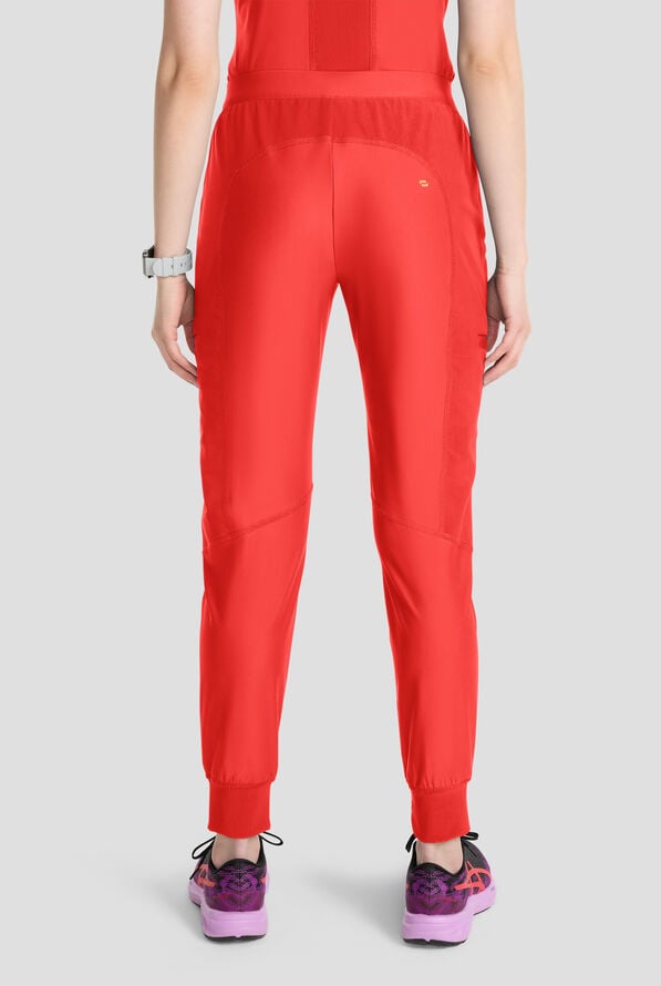 Infinity GNR8 Kinetic Knit Women's 4-Pocket STRETCH Cargo Jogger Scrub Pants - Vivid Orange - 4