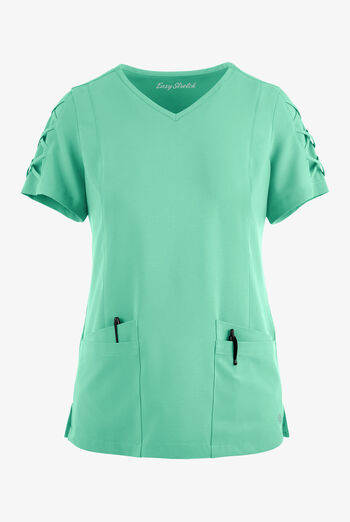 Blusa m&eacute;dica EASY STRETCH Kylie con detalle entrecruzado y 5 bolsillos para mujer