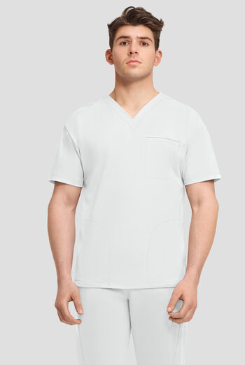 Cherokee Achieve Men's 3-Pocket STRETCH Relaxed V-Neck Knit Scrub Top
