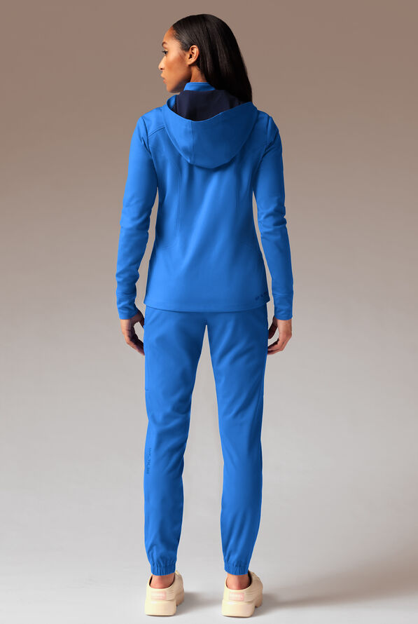 Hypothesis Super-Dermal Women’s Zip Front Multi-Pocket Scrub Jacket - Royal/Navy - 5