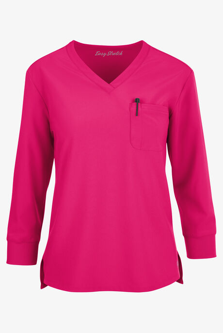 Easy STRETCH Women's Josie 2-Pocket Relaxed 3/4" Sleeve Scrub Top