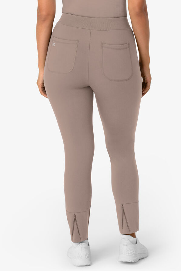 Wink Renew Knit Women's 5-Pocket STRETCH Ankle Zip Track Scrub Pants - Haze - 2