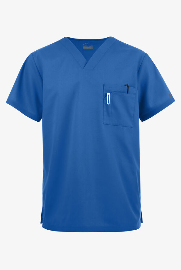 Butter-Soft Originals Men's 3-Pocket V-Neck Scrub Top - Royal - 1