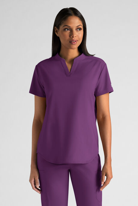 Butter-Soft STRETCH FLXTEK+ Women's 2-Pocket Oversized Henley Scrub Top