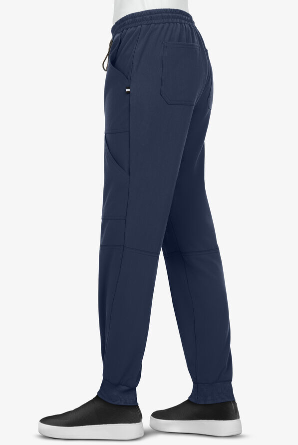 koi Next Gen Good Vibe Women's 7-Pocket STRETCH Jogger Scrub Pants - Navy - 2
